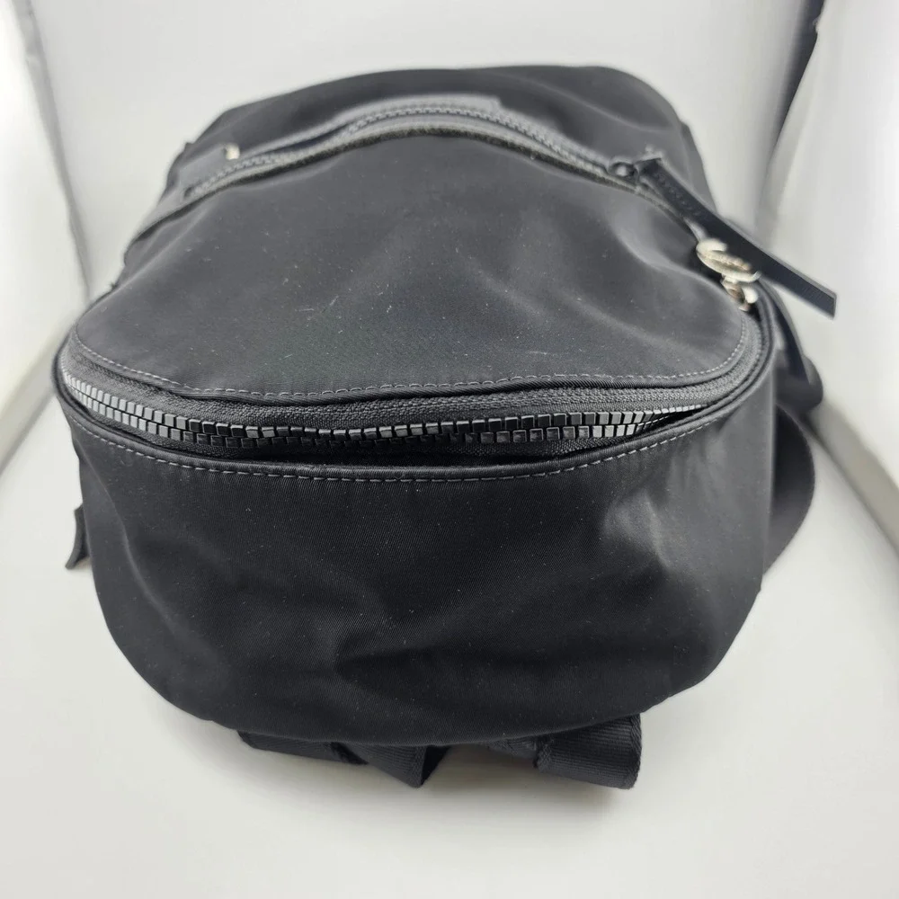 Longchamp Le Pliage Neo Backpack Nylon Leather Trim Women Small Black GOOD Chic